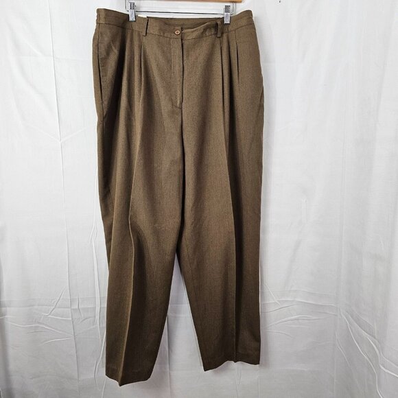 Spiegel Pants - Vintage Spiegel For You Dress Pants Womens 20 36x28 Brown Tweed Office Bottoms